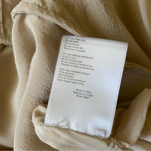 Anine Bing Silk Mini Slip Dress in Nude - Picture 9 of 12